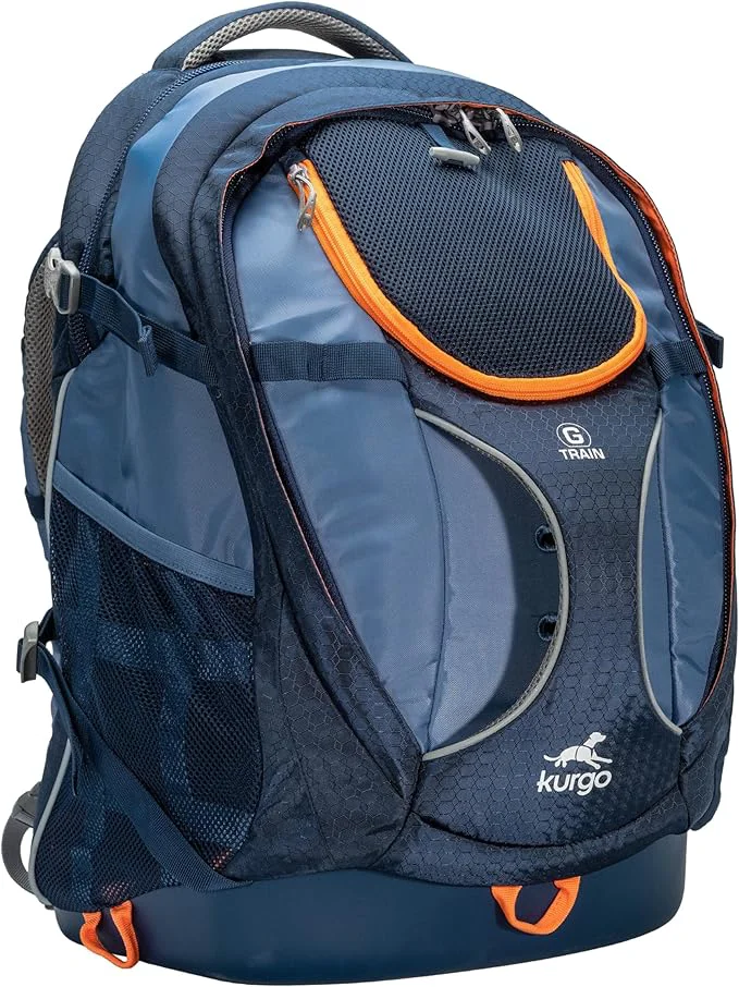 Optimized Kurgo G-Train Dog Carrier Backpack - Comfortable Travel Bag for Pets Up to 25 lbs - Waterproof Bottom - Multi-Compartment Pack - Dog Hiking Gear - Rugged Adventure Backpack - Navy BlueAbout ThisOverview Verified