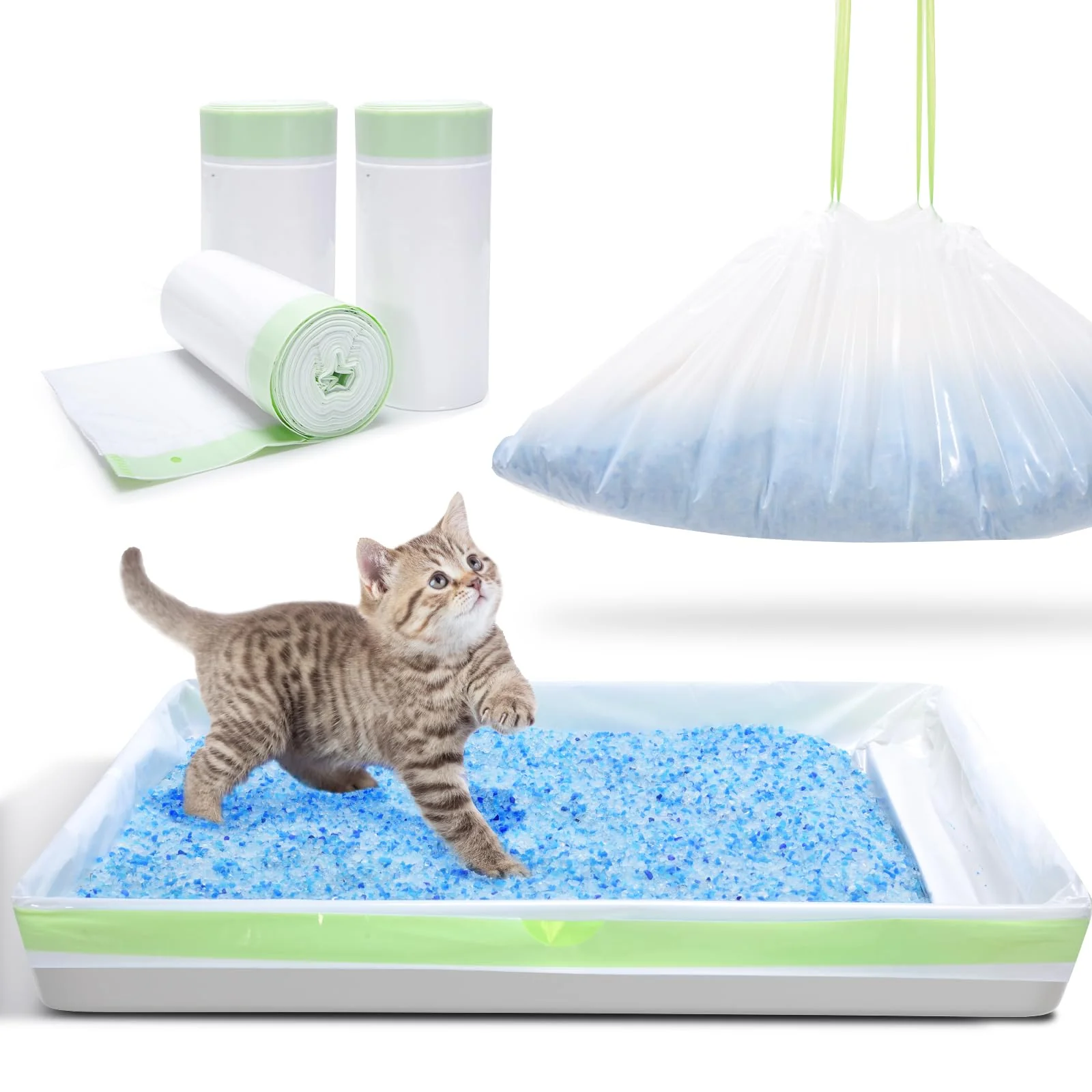 Verified PETOCAT 54-Count Cat Litter Liners – Tear-Resistant Drawstring Bags for 37x12.5-in Litter Trays High-Grade