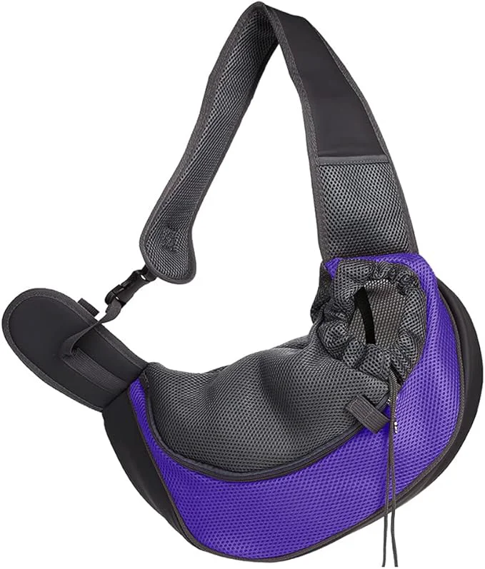 Stylish Pet Dog Sling Carrier Breathable Mesh Portable Travel Safe Pet Sling Shoulder Bag Carrier with Adjustable Non-Slip Shoulder Strap for Small Dogs Cats PuppyAbout ThisOverview Authentic