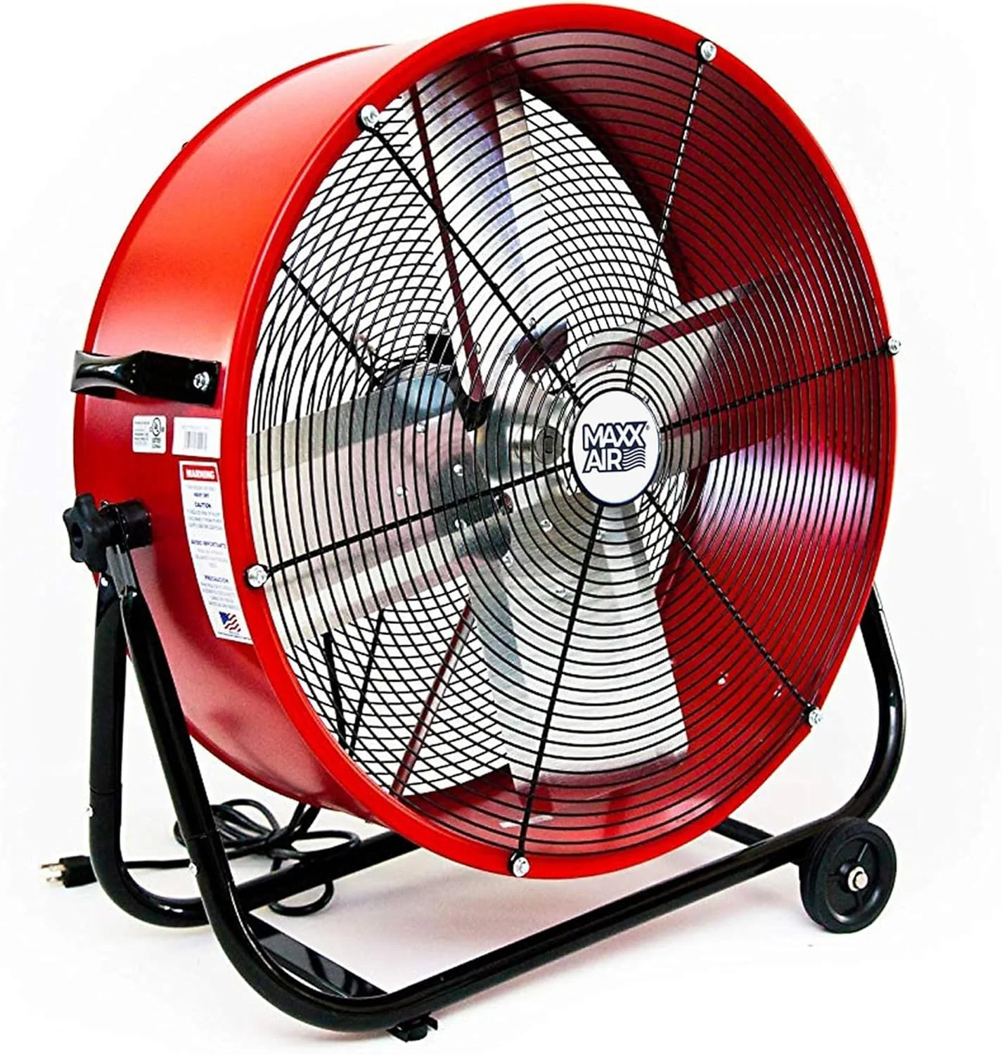 Efficient Maxx Air 24 Industrial Fan Heavy Duty - Rugged Drum Fan for Workshop - Powerful Shop Fans Heavy Duty for Industrial Use - Large Cooling Solution for Factories and Warehouses Verified