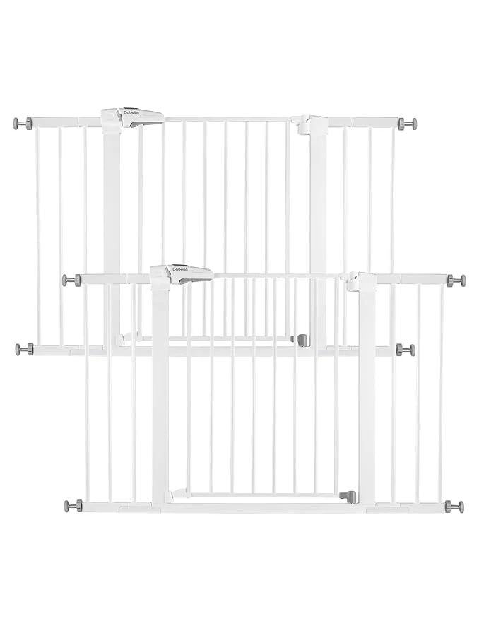 Contemporary Babelio Baby Gate 29-48 Inch Auto Close Pet Gate PressGuard P7 Easy Install Pressure-Mounted Safety Gate Extra Wide Pet Gate for Stairs and Doorways 2 Pack WhiteAbout ThisOverview User-Friendly