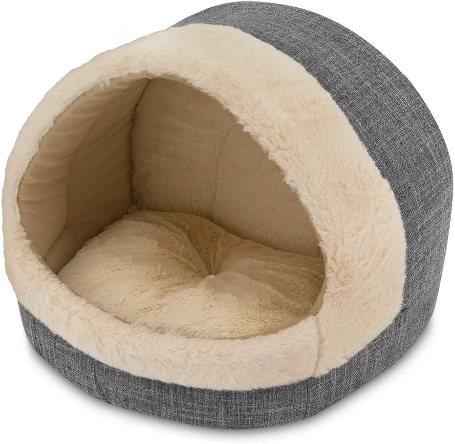 World-Class Pet Supplies Cozy Cat Cave by - Gray 17 x 15 x 14 Easy-to-Use