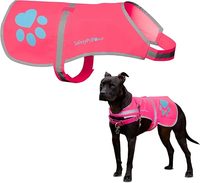 User-Friendly SafetyPUP XD Dog Reflective Vest – Hi-Vis Fluorescent Visibility That Helps to Safeguard Your Pet On Off Leash in Urban Rural Areas Pink X-Large About ThisOverview Luxury