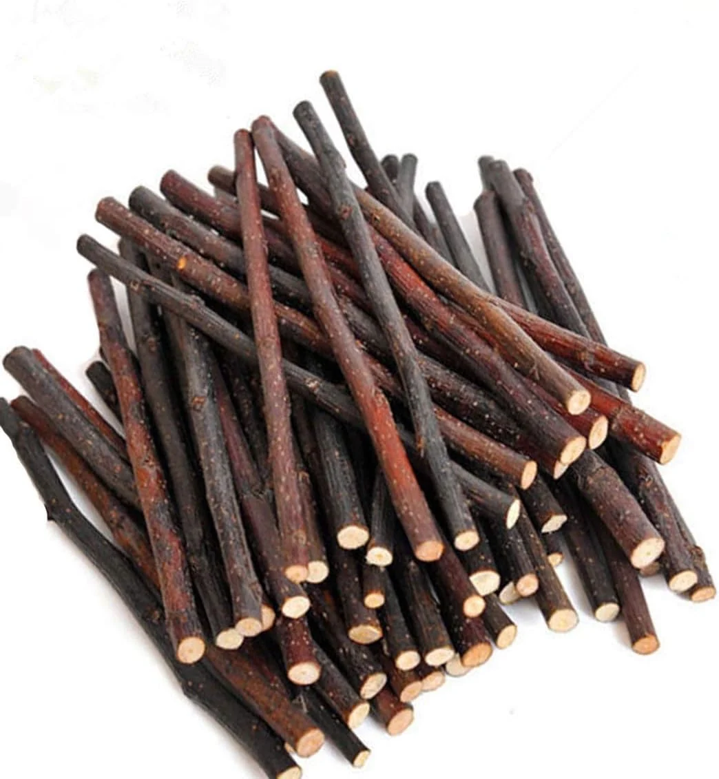Artisan 250g Apple Sticks Small Animals Molar Wood Treats Toys for Rabbits Chinchillas Guinea Pig Hamster Gerbil Parrot Bunny and Small Animals Chew Stick Toys Treats Certified
