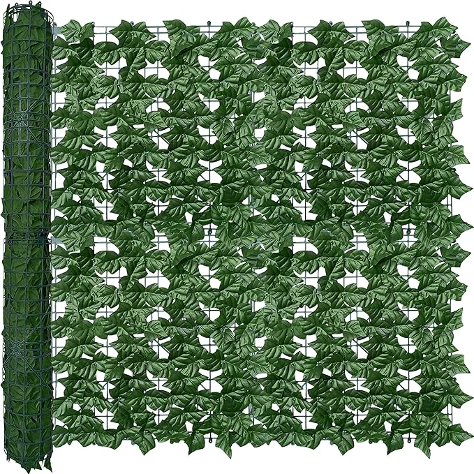 Lightweight Artificial Ivy Privacy Fence Wall Screen 40X100 in UV-Anti Faux Greenery Efficient