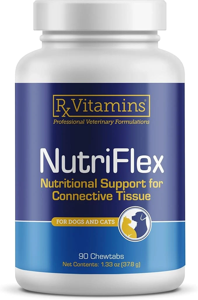 Casual Rx Vitamins NutriFlex for Cats Dogs - Glucosamine for Dogs Hip and Joint Supplement - with Bovine Collagen and Chondroitin - Joint Pain Relief Anti Inflammatory - Beef Liver 90 Chews About ThisOverview Selected