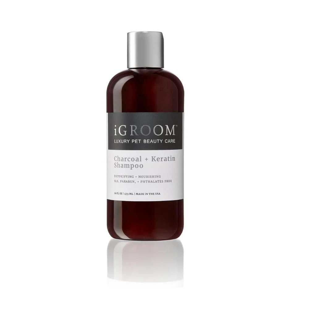 Reliable iGroom Charcoal Keratin Dog Shampoo Detoxifying Charcoal Keratin for Show-Ready Coats Made in USA 16 oz Effective