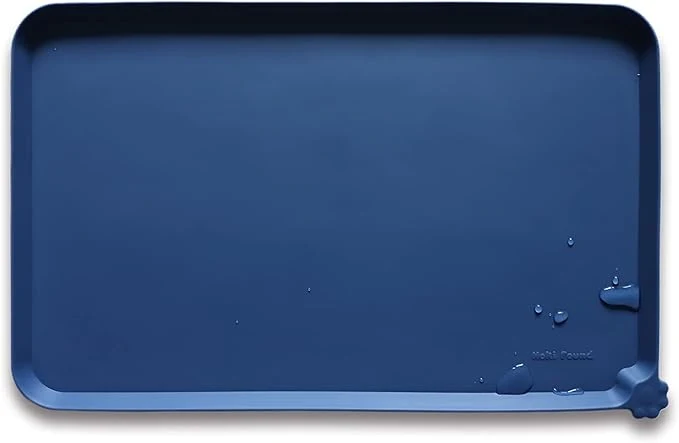 Casual Hoki Found Silicone Pet Food Mats - Non Slip Dog Cat Bowl Placemats - Waterproof Dog Cat Food Mats - Suitable for Carpet - Indigo InkAbout ThisOverview Safe