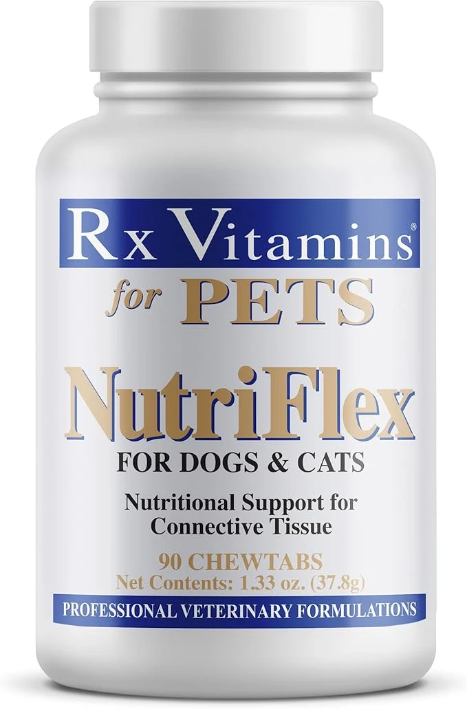 Contemporary Rx Vitamins NutriFlex for Cats Dogs - Glucosamine for Dogs Hip and Joint Supplement - with Bovine Collagen and Chondroitin - Joint Pain Relief Anti Inflammatory for Dogs - Beef Liver 90 chews About ThisOverview Sustainable