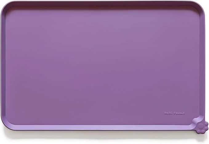 Versatile Hoki Found Silicone Pet Food Mats Tray - High-Lips Pet Dog Cat Bowl Mats - Pet Feeding Mat - Waterproof Dog Cat Food Mats -Pet Water Mats for Floors - AmethystAbout ThisOverview Organic