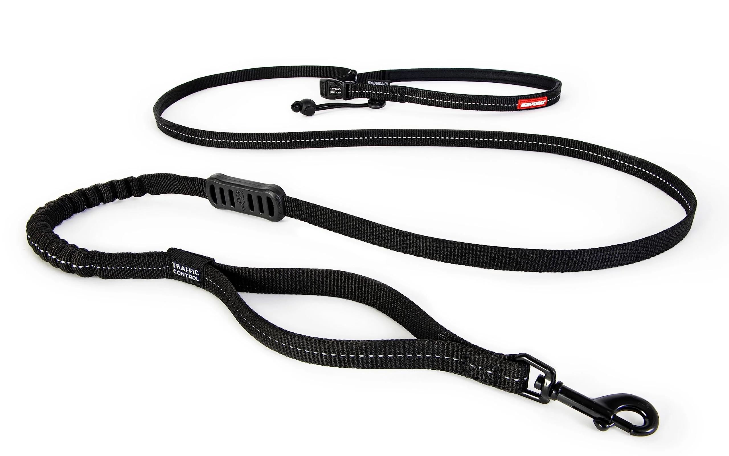 Functional EzyDog Road Runner LITE Hands Waist Leash for Small Dogs Under 26 lbs Zero Shock Bungee Reflective Stitching Smooth