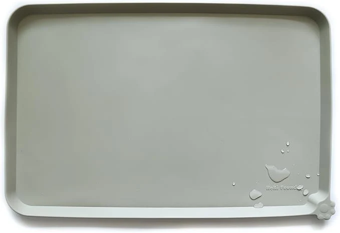 Convenient Hoki Found Large Silicone Non Slip Pet Food Mats - Bowl Placemats for Dog Cat - Waterproof - Cream GreenAbout ThisOverview Dependable