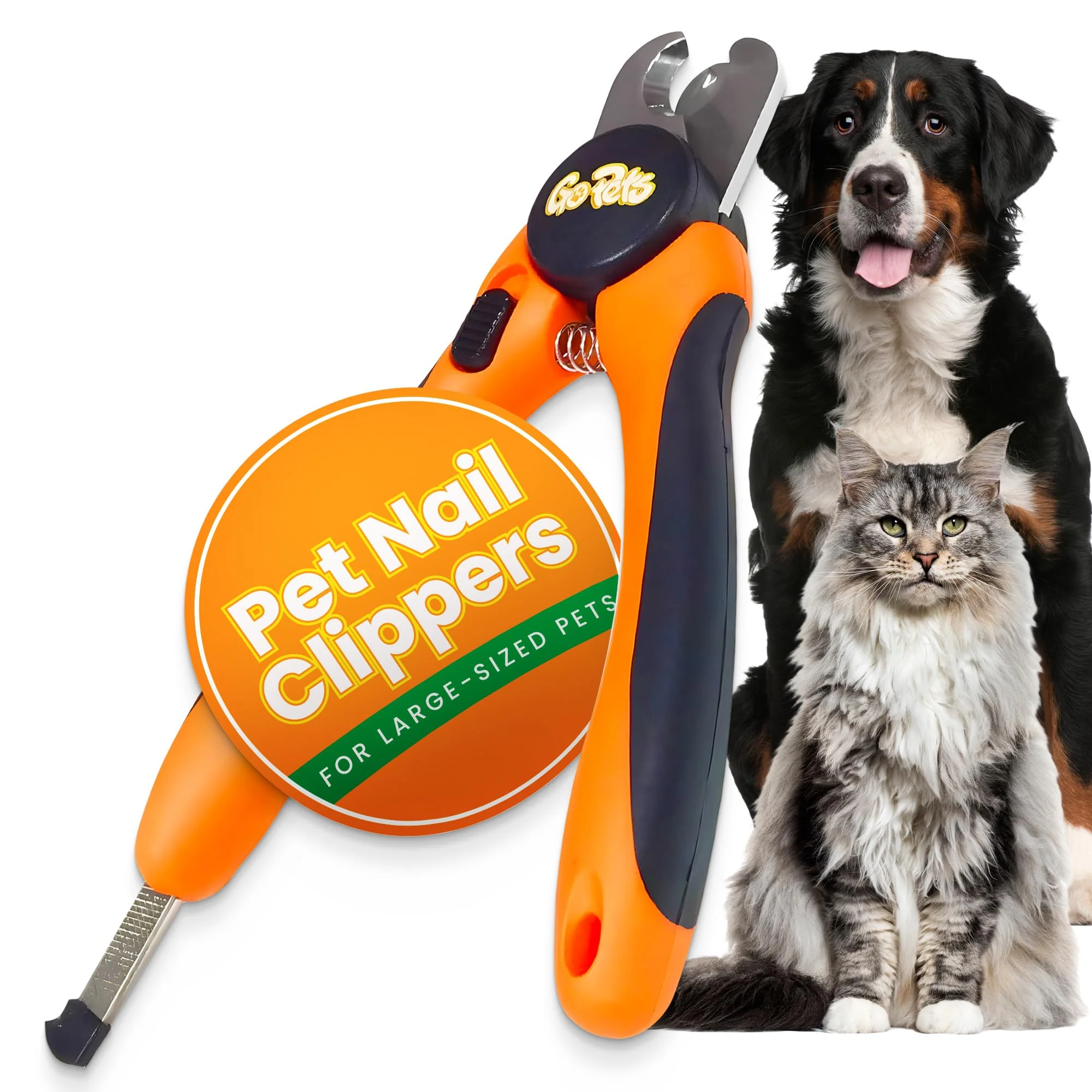 Specialty GoPets Dog Nail Clippers – Safe Heavy-Duty Nail Trimmer for Large Dogs Cats Authentic