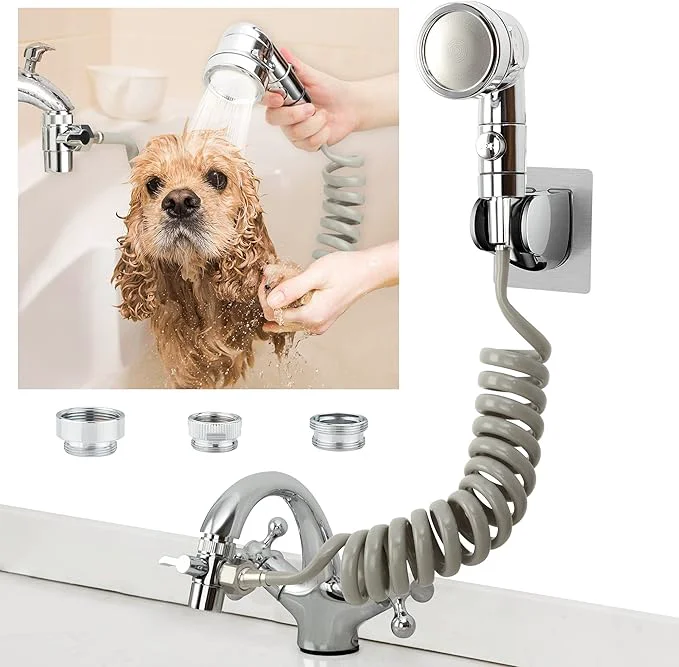 Practical ZCONIEY Sink Faucet Sprayer Attachment Hair Pet Rinser Showerhead Stylish
