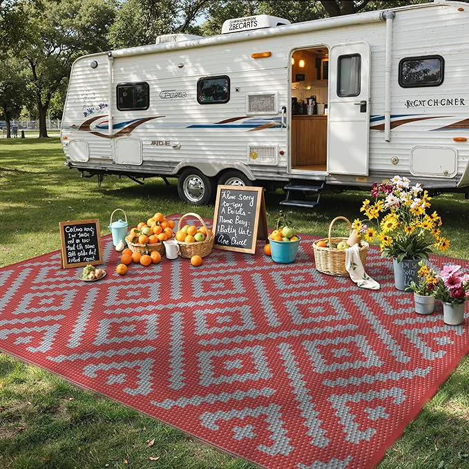 Advanced GENIMO Outdoor Rug for Patio Lightweight Waterproof RV Camping Mat Convenient