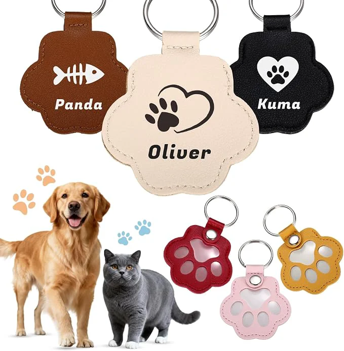 Recyclable Custom Leather Pet Fur Keychain – Personalized Memorial Keepsake Keyring Expertly Made
