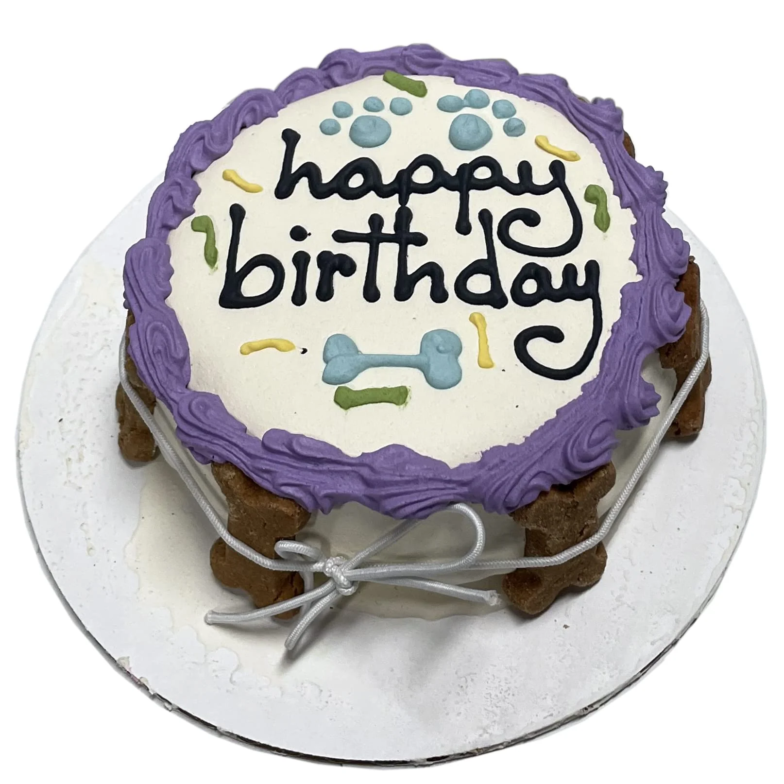 Reusable Bubba Rose White Dog Birthday Cake – Crunchy Natural Gourmet Treat USA Made 4.25-inch 1 Count Superior