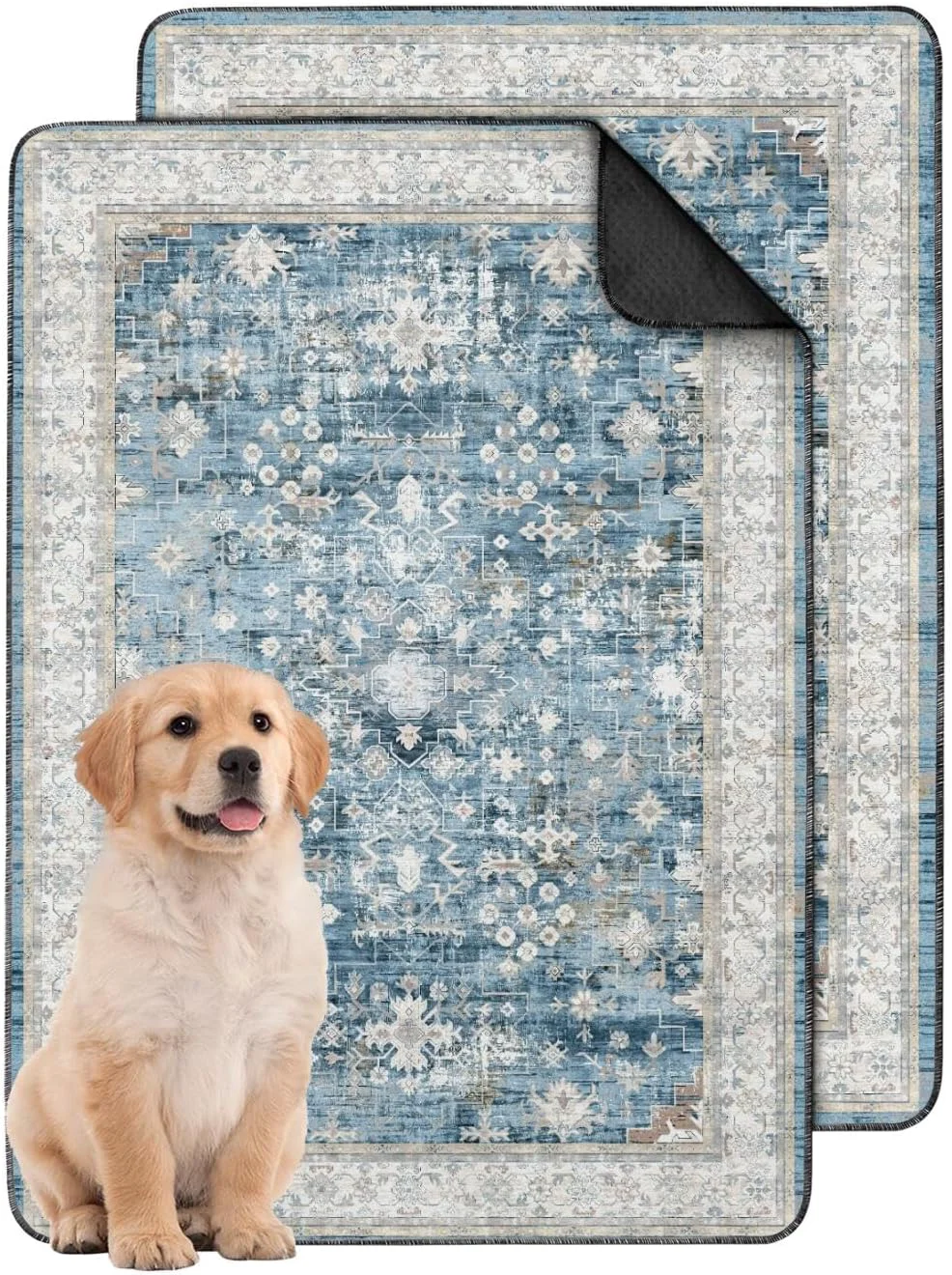 Consistent Washable Pee Pads for Dogs 2 Pack Absorbent Reusable Puppy Pads Waterproof Leakproof Non-Slip Whelping Pad Potty Training Pads for Dogs Playpen Mat 24x36 Crafted
