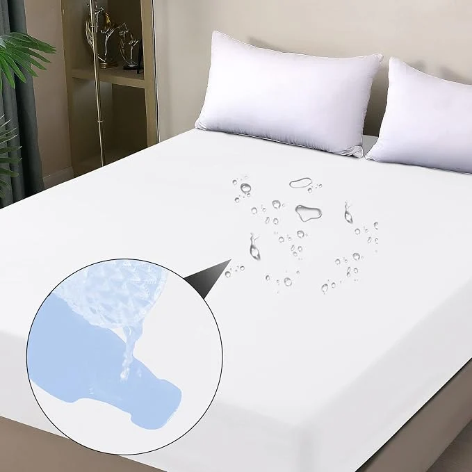 Effective California King Mattress Protector Waterproof Fitted Sheet Style Breathable Detailed