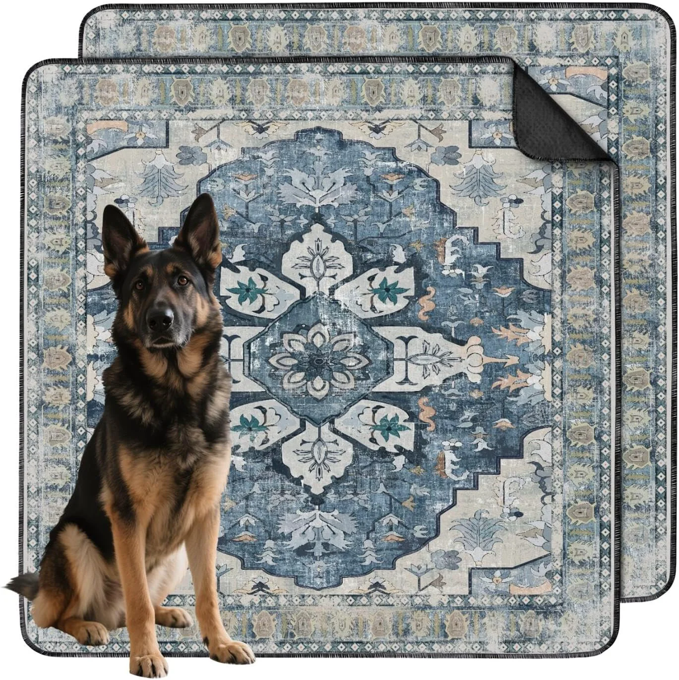 Sustainable Washable Pee Pads for Dogs 2 Pack Absorbent Reusable Puppy Pads Waterproof Leakproof Non-Slip Whelping Pad Potty Training Pads for Dogs Playpen Mat 48x48 Powerful