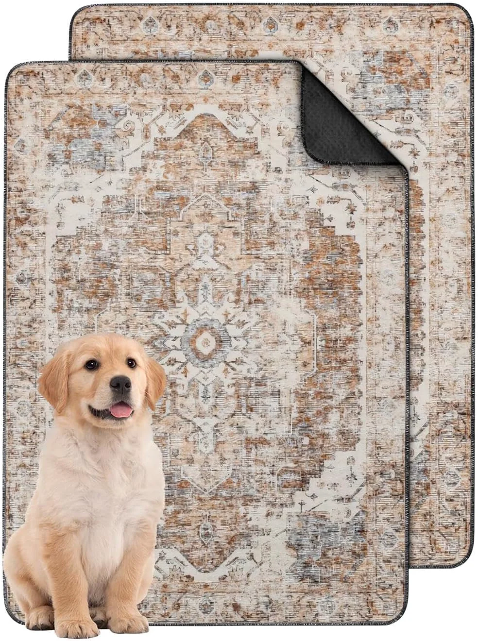 Versatile Washable Pee Pads for Dogs 2 Pack Absorbent Reusable Puppy Pads Waterproof Leakproof Non-Slip Whelping Pad Potty Training Pads for Dogs Playpen Mat 24x36 Easy-to-Use