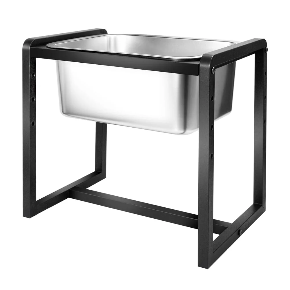 User-Friendly Adjustable Height d Dog Water Bowls with Metal Stand – 4 Levels 8 10 12 14 in for Large Medium Dogs Advanced