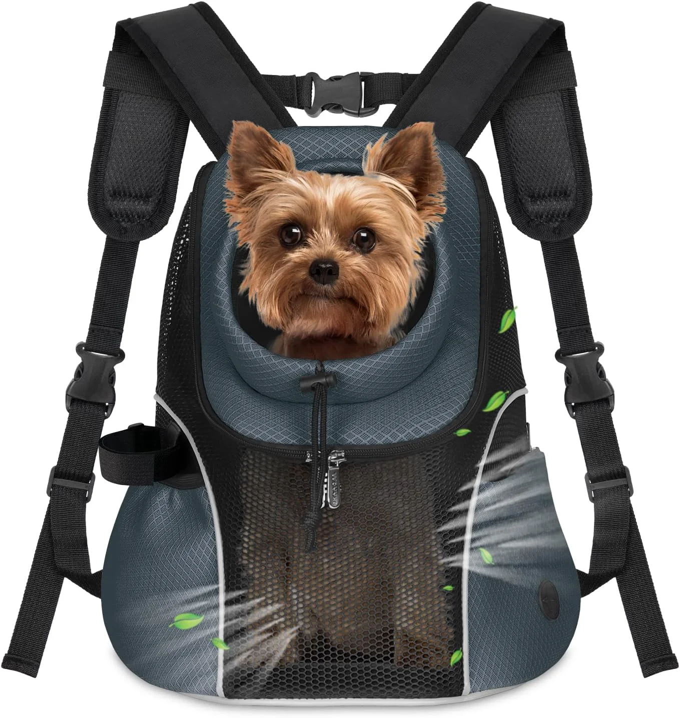Contemporary WOYYHO Pet Dog Carrier Backpack Small Dog Front Backpack Ventilated Mesh Dog Travel Back Pack with Safety Belt for Travel Hiking Cycling Outdoor Adventures Size M 5-9 lbs Dark Gray Artisan