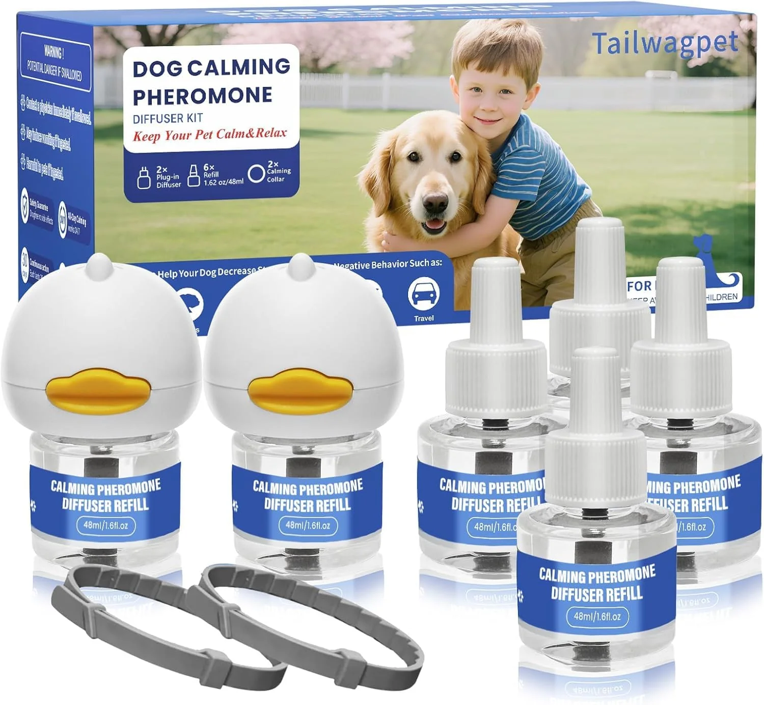 Enhanced Tailwagpet 10 Pack Dog Calming Diffuser — Pheromone Relief for Stress Barking Detailed