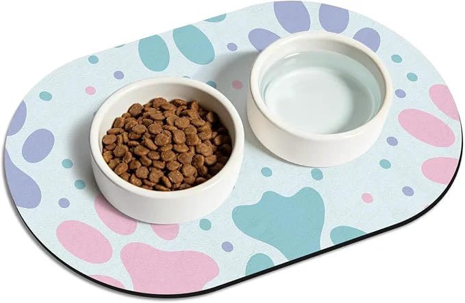 Certified Dog Food Mat 20''x12'' Small Pet Feeding Mat Non-Slip Rubber Pet Food Mat Trusted