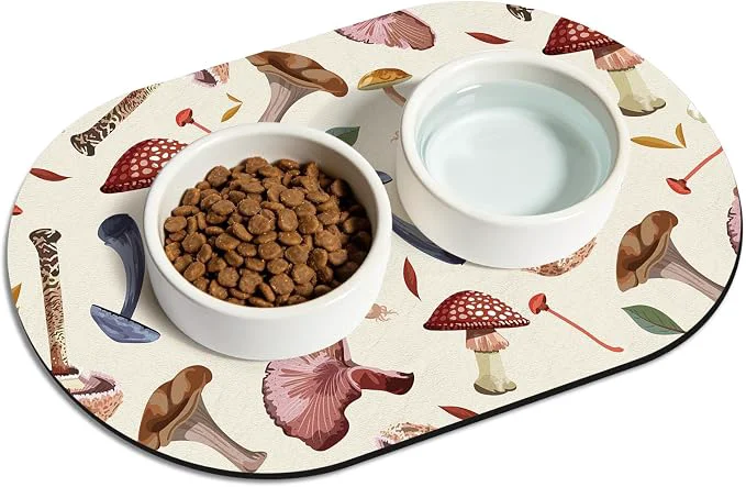 Advanced Dog Food Mat 20''x12'' Small Pet Feeding Mat Non-Slip Rubber Pet Food Mat Durable