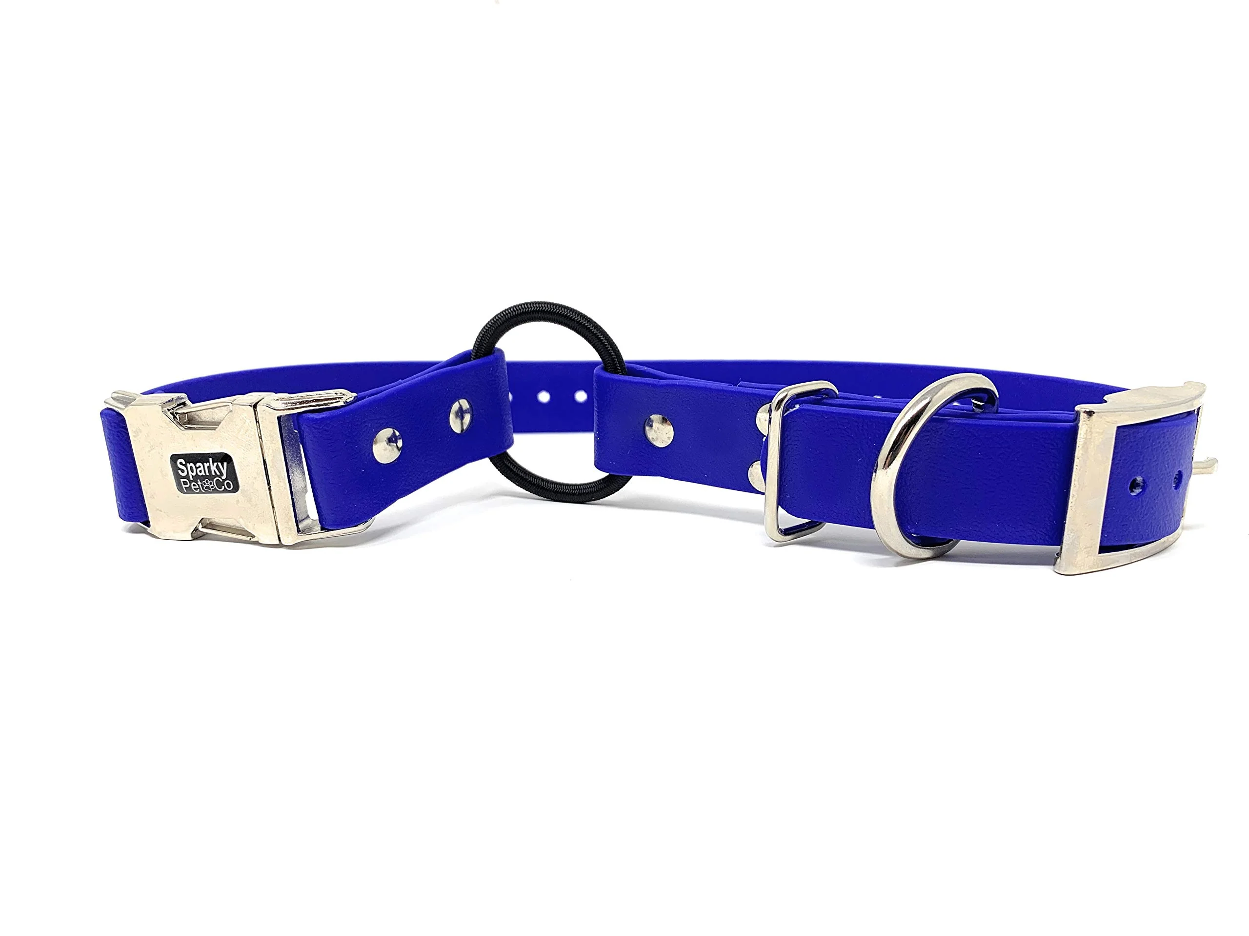 Sustainable Sparky Pet Co Zeus ECollar Strap – Blue Waterproof Biothane 3 4 in x 28 in Breathable