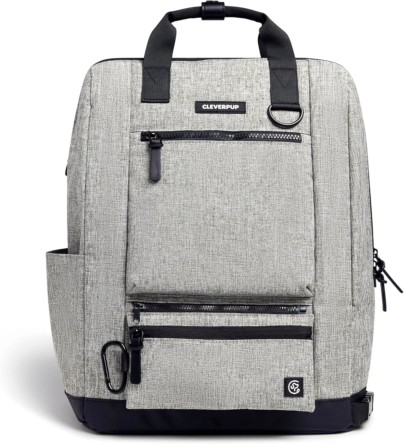 Reliable Porter 2-in-1 Dog Gear Backpack – Premium Dog Travel Bag with 10 Pockets Zip-Off Treat Pouch Leash Clip Waterproof Pockets Water Bottle Holder – Weekend Hiking Camping Heather Grey Functional