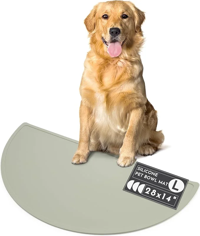 World-Class Should We Go - Waterproof Silicone Pet Food Mat - Non-Slip Spill-Proof Feeding Certified