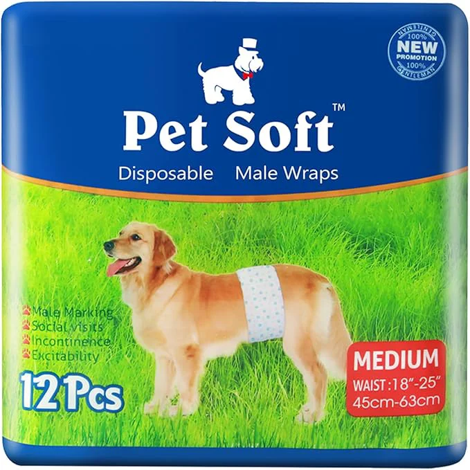 Organic Pet Soft Disposable Male Dog Wraps Flexible