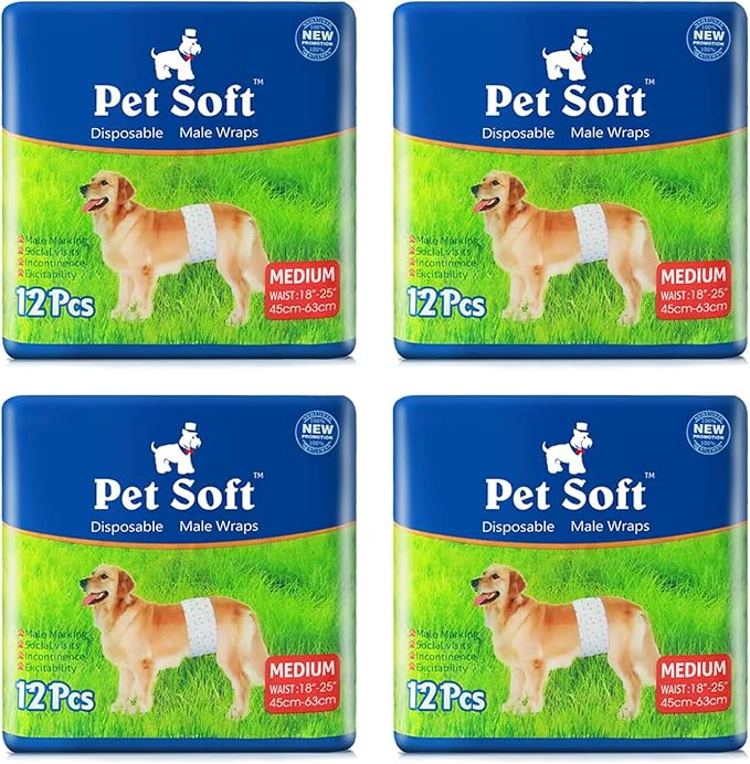 Excellent Pet Soft Disposable Male Dog Wraps Practical