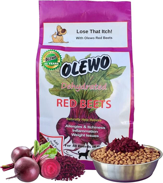 Excellent Olewo Red Beets for Dogs – Natural Anti Itch for Dogs Dog Food Topper Immune Cleansing Skin Coat Support Dehydrated Whole Food Dog Multivitamin Fiber for Dogs 1 lbAbout This Fashionable