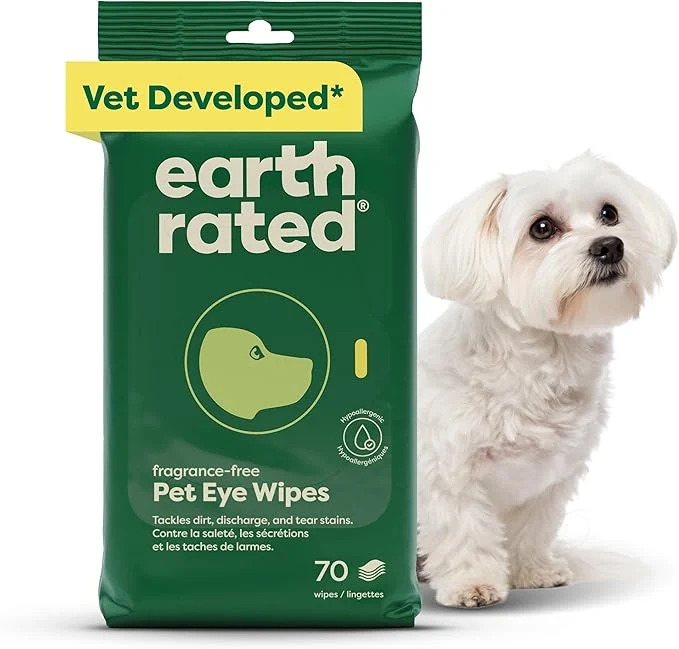 Specialty Earth Rated Vet-Developed Pet Eye Wipes Hypoallergenic Cleaner for Dogs Cats Eyes to Remove Dirt Discharge Fragrance 70 CountAbout This Trusted