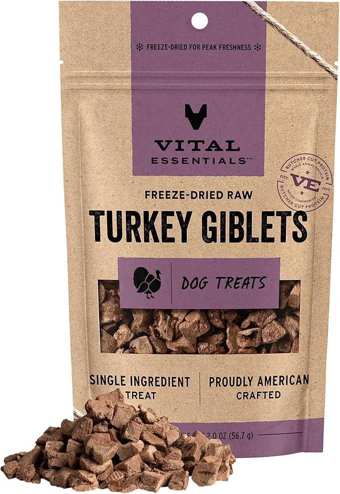 Practical Vital Essentials Single Ingredient Turkey Giblets Dog Treats 2 oz ze-Dried Raw Premium Quality High Protein Training Treats Grain Gluten Filler About This Elegant