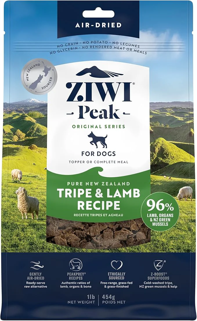Advanced ZIWI Peak Air-Dried Dog Food – Tripe Lamb - All Natural High Protein Grain Limited Ingredient w Superfoods 16oz About This World-Class