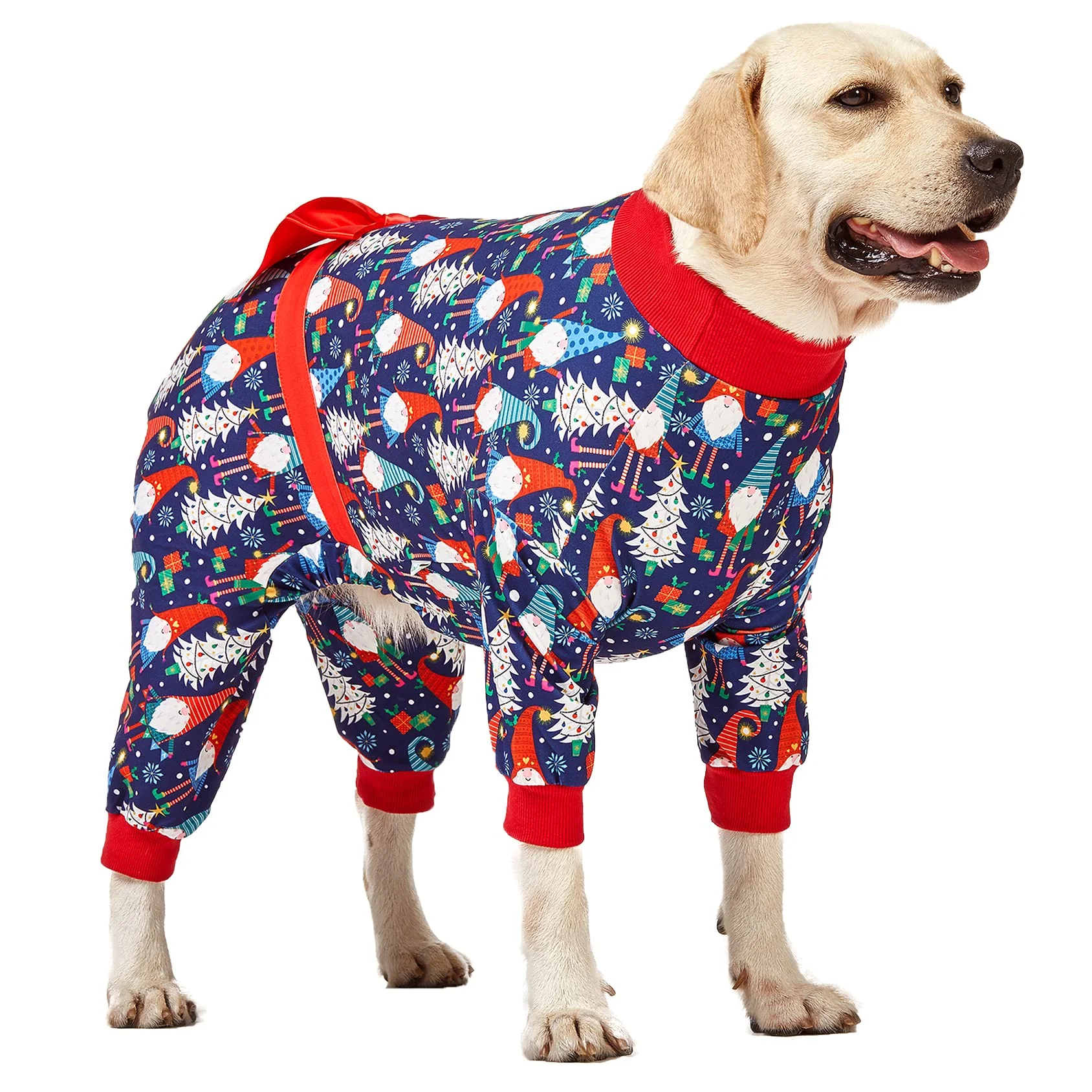 Contemporary LovinPet Large Dog Christmas Pajamas – Navy Gnome to Fa La La Pullover for Big Dogs Responsible