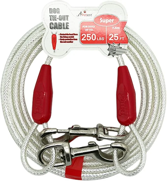 Luxury Petest 25ft Reflective Tie-Out Cable for Super Dogs Up to 250 PoundsAbout ThisOverview Outstanding