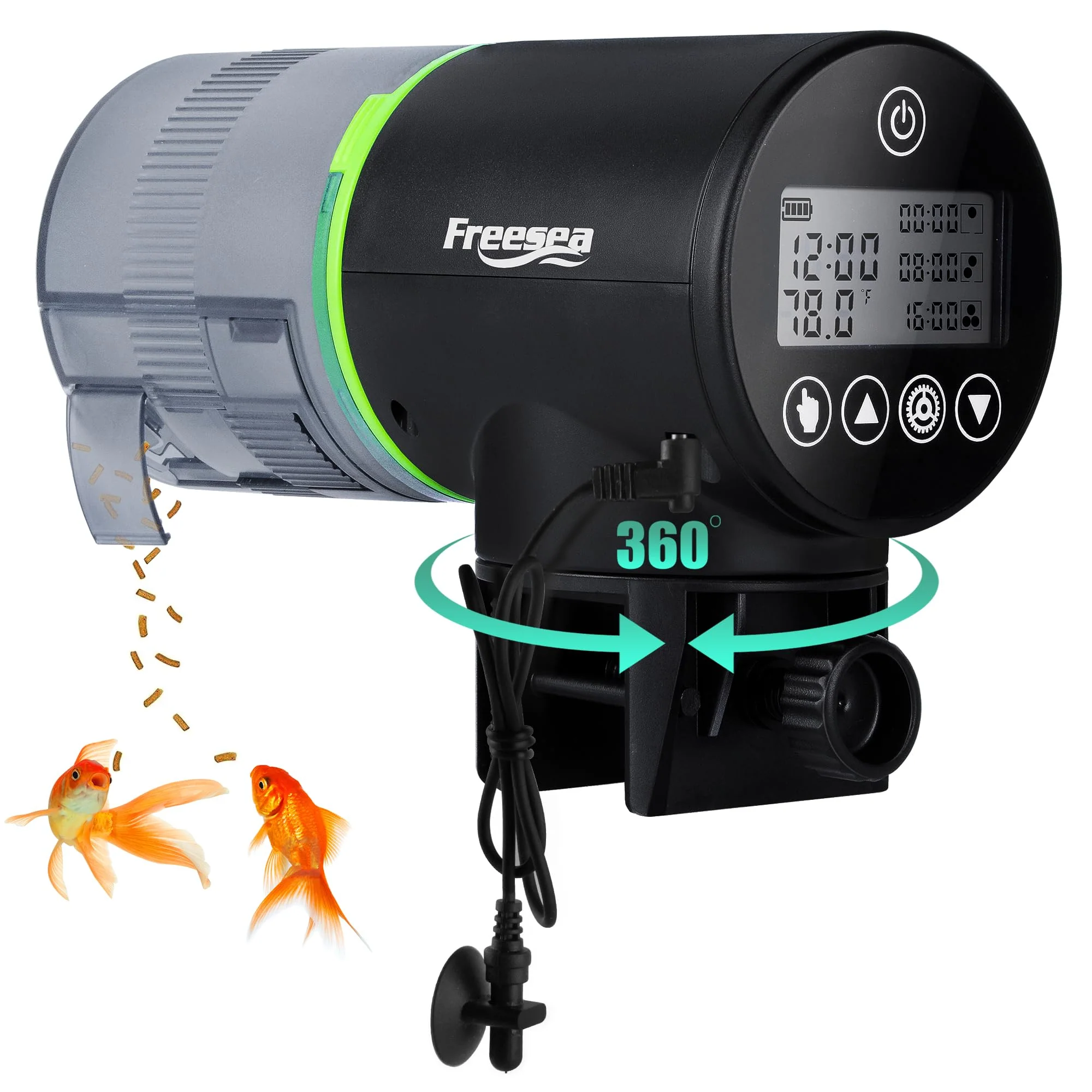 Classic SEA Aquarium Automatic Fish Feeder - Programmable Auto Feeder for Vacation Feeding Battery Operated Sustainable