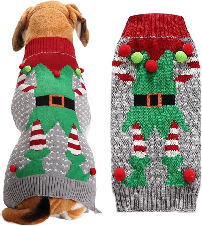 Long-Lasting Dog Cat Ugly Christmas Sweater Boy Girl Xmas Pet Clothes Holiday Puppy Costume Contemporary