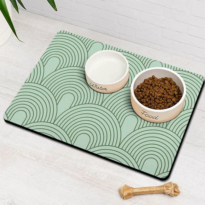 Superior Dog Food Mats for Floors Absorbent Pet Cat Food Mat Practical