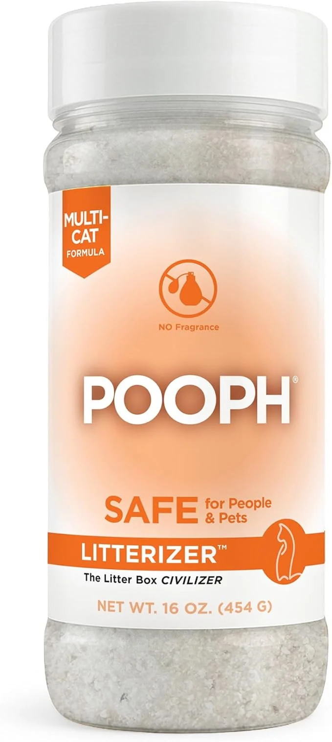 High-Grade POOPH® LITTERIZER® – 16oz Bottle – Absorbs 46x Weight in Wetness Odor – Keeps Healthy