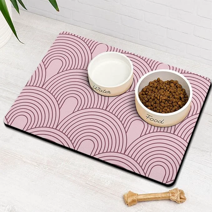 Smart Dog Food Mats for Floors Absorbent Pet Cat Food Mat Excellent