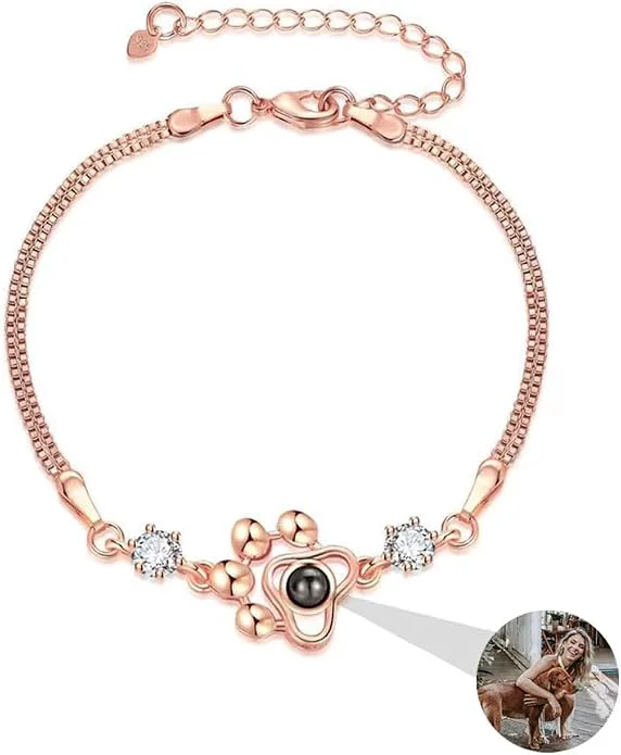 Convenient Custom Photo Projection Bracelet Dog Paw Bracelets Personalized Photo Bracelet Enhanced