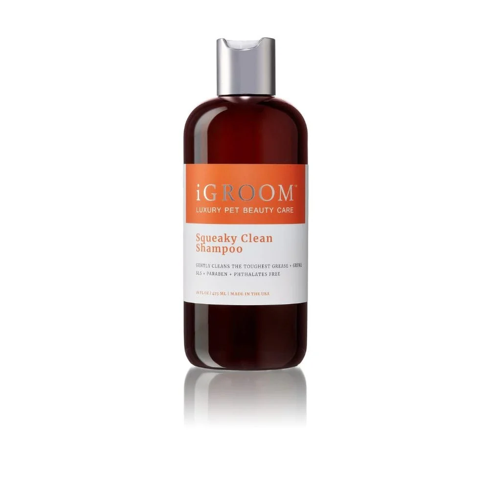 Minimalist iGroom Squeaky Clean Dog Shampoo – Deep Clean Chamomile Rosemary USA Made 16 oz Smooth