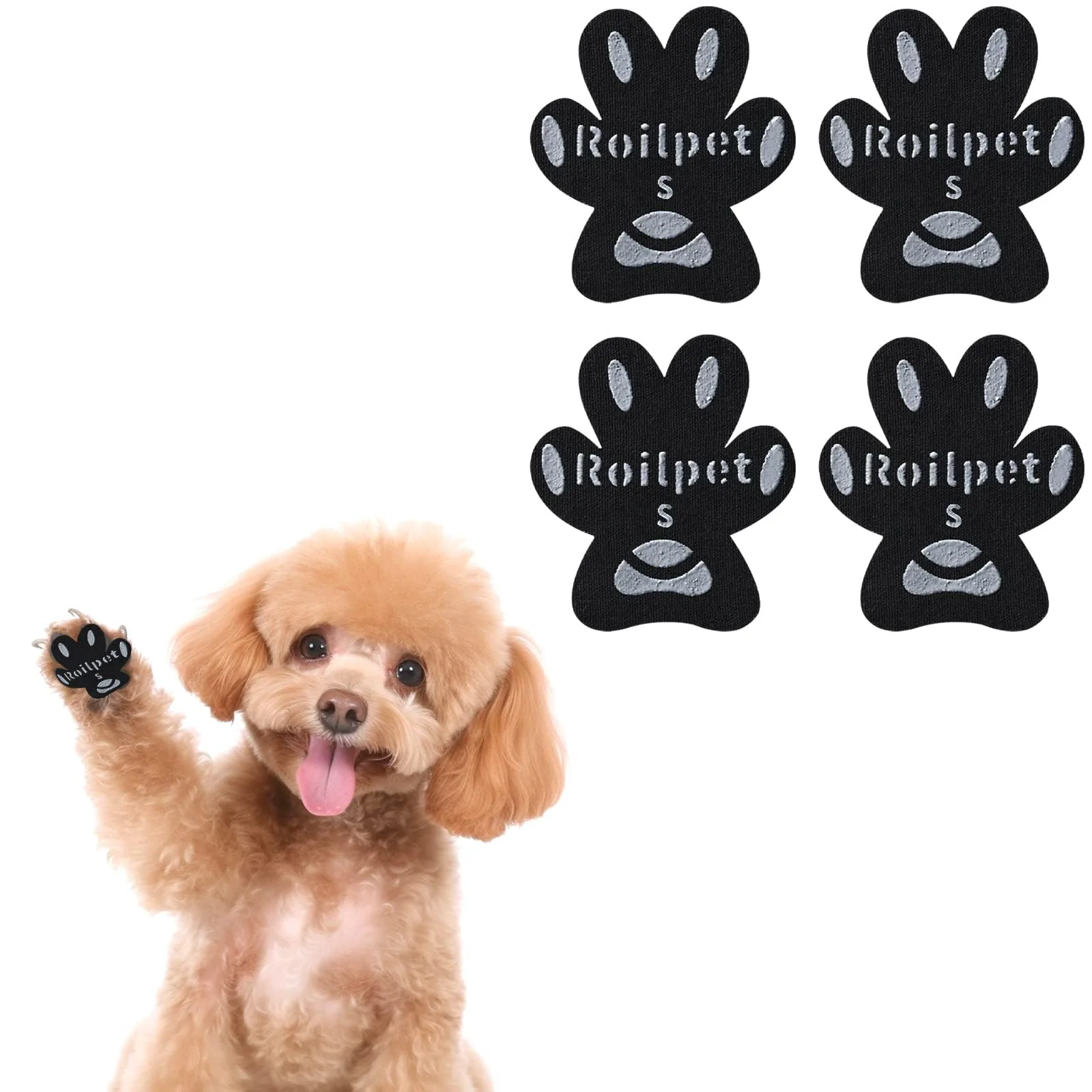User-Friendly Roilpet Dog Paw Protector Non-Slip Pads — Traction on Hardwood Floors Small 48 Pads Contemporary