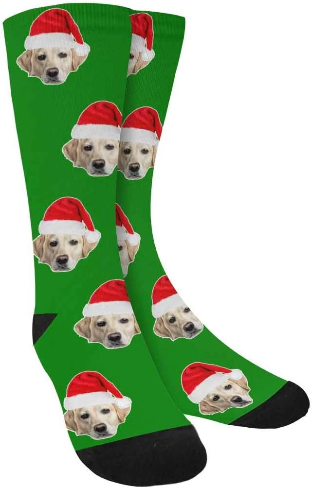 Consistent Custom Face Socks Personalized Dog Lover Pet Photo Picture on Socks Unisex Prestigious